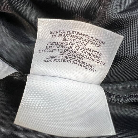 Vintage Kasper Jacket Black White Houndstooth Jewel Neck Short Open Blazer Sz 10 - Picture 12 of 12